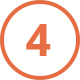 Orange number 4 inside an orange circle on a white background.